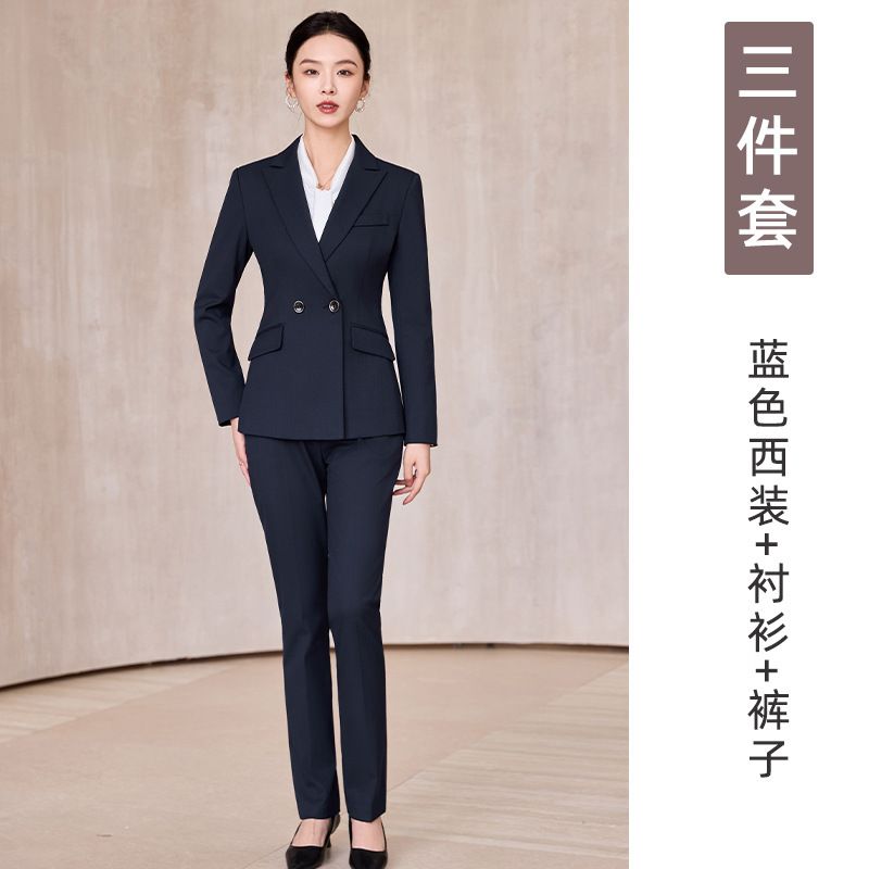 黑色西装套装女公务面试正装通勤气质白领经理工作服酒店前台西服|undefined