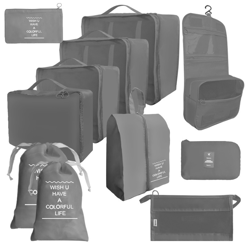 Bolsa de almacenamiento de viaje transfronterizo juego de cosméticos de lavado digital bolsa de almacenamiento subpaquete ropa zapatos bolsa de lona