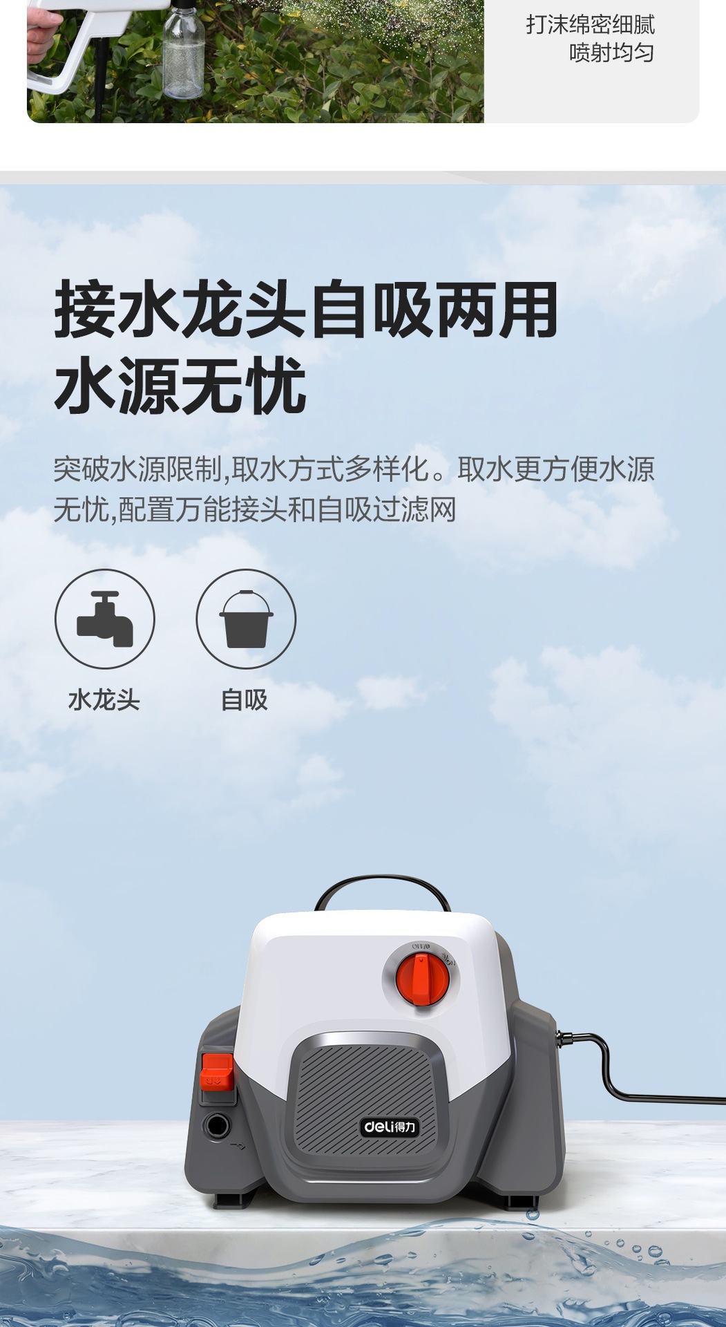 Powerful High-Pressure Car Washer for Home Use, Portable Water Gun, High-Power Car Cleaning Tool