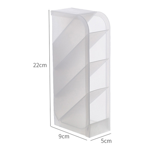 [Creative Transparent Slanted Pen Holder] Desktop Storage Box Office Student Stationery Multi-Gate Pen Box Wholesale