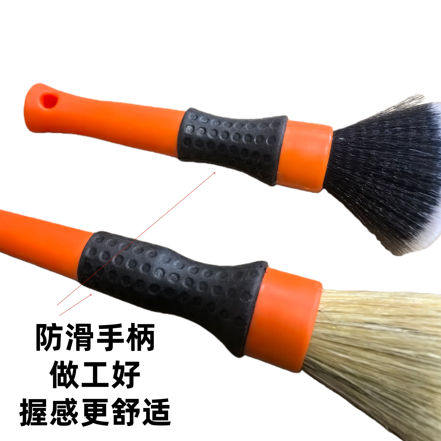 Cross-Border Hot-Selling Car Interior Cleaning Brush Boar Bristle Soft Hair Air Outlet Wheel Hub Gap Multi-Functional Car Washing Brush Tool