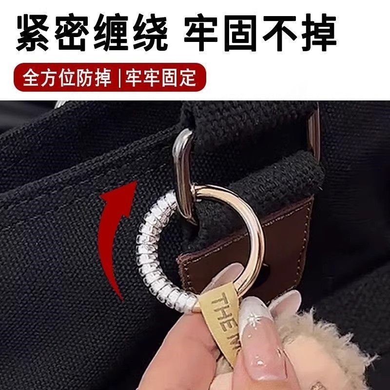 人形落下防止バックル、人形シリコンストラップキーホルダー、落下防止保護リング、透明巻き取り固定、紛失防止バックル|undefined