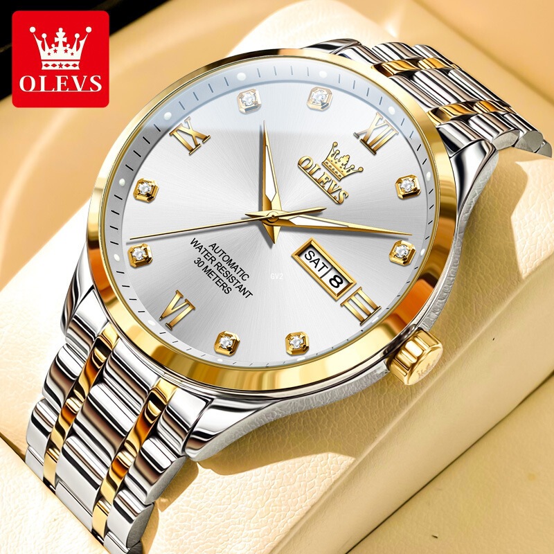 Swiss Genuine Watches ­ Qin Watch Men's Fully Automatic Mechanical Watch Casual Business Waterproof Ultra-Thin High-Quality Watch