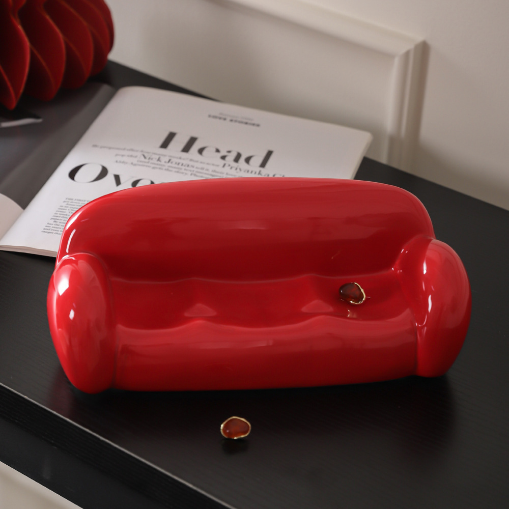 Small Sofa Ceramic Ornaments Home Living Room Room Decorations Good Things Desktop Jewelry Storage Christmas New Products