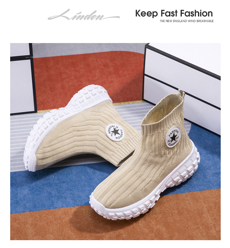 Spring And Autumn New Light Ladies Solid Bottom Socks Shoes High Top Sports Breathable Mesh Wholesale_voghion.com