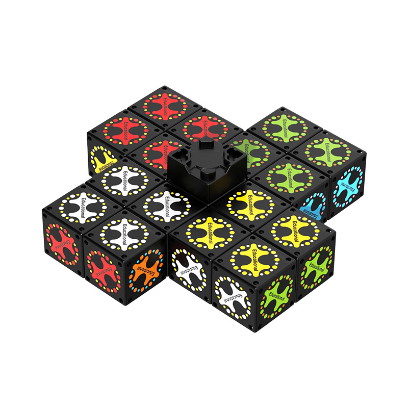 Bloques magnéticos transfronterizos de construcción giroscópicos de punta de dedo cuadros magnéticos de entrenamiento de pensamiento puzzle de ensamblaje juguetes de bloques
