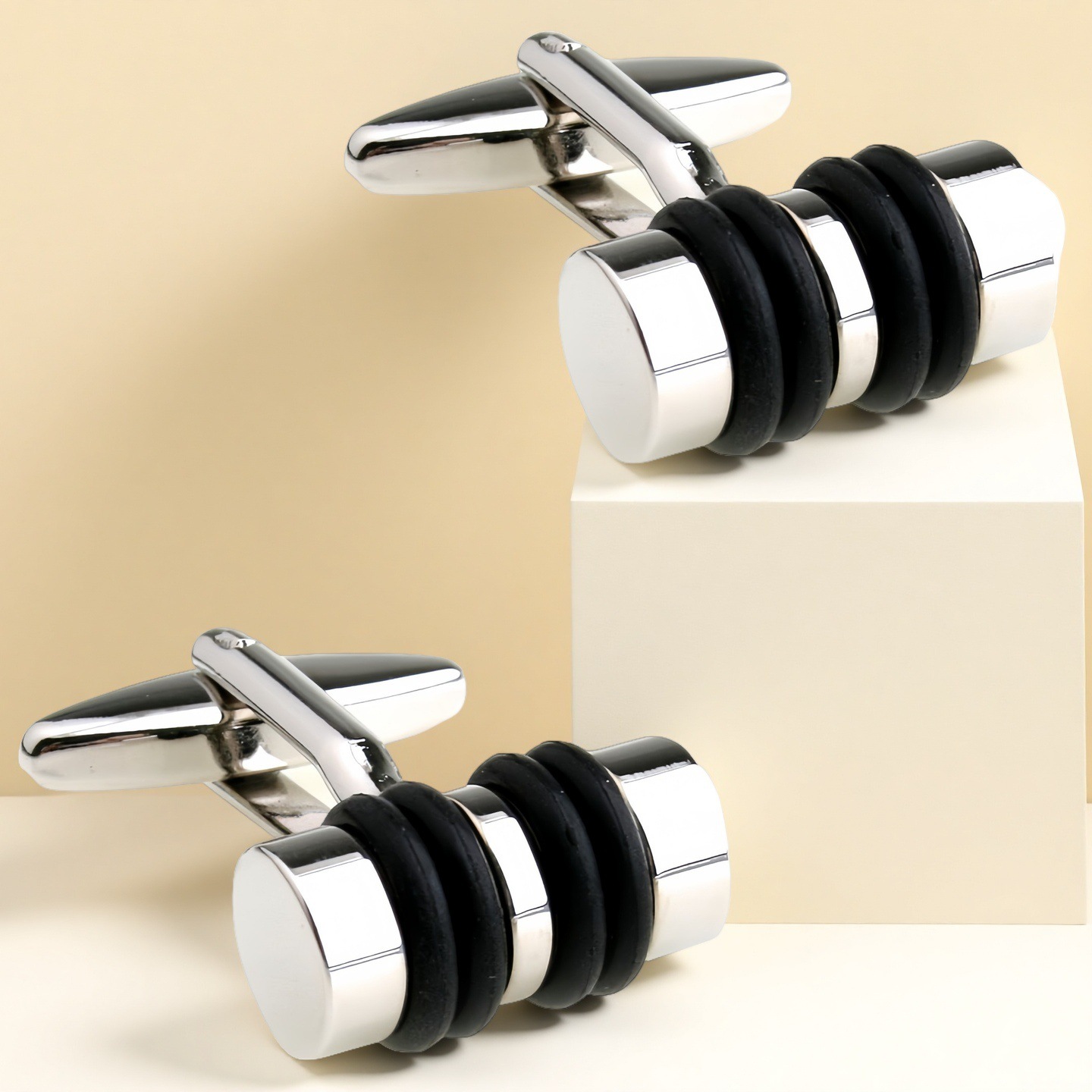 [TZG Cufflinks] Men's French Shirt Cufflinks Cuff Cuff Stud Cylinder Winding Rope Cufflinks