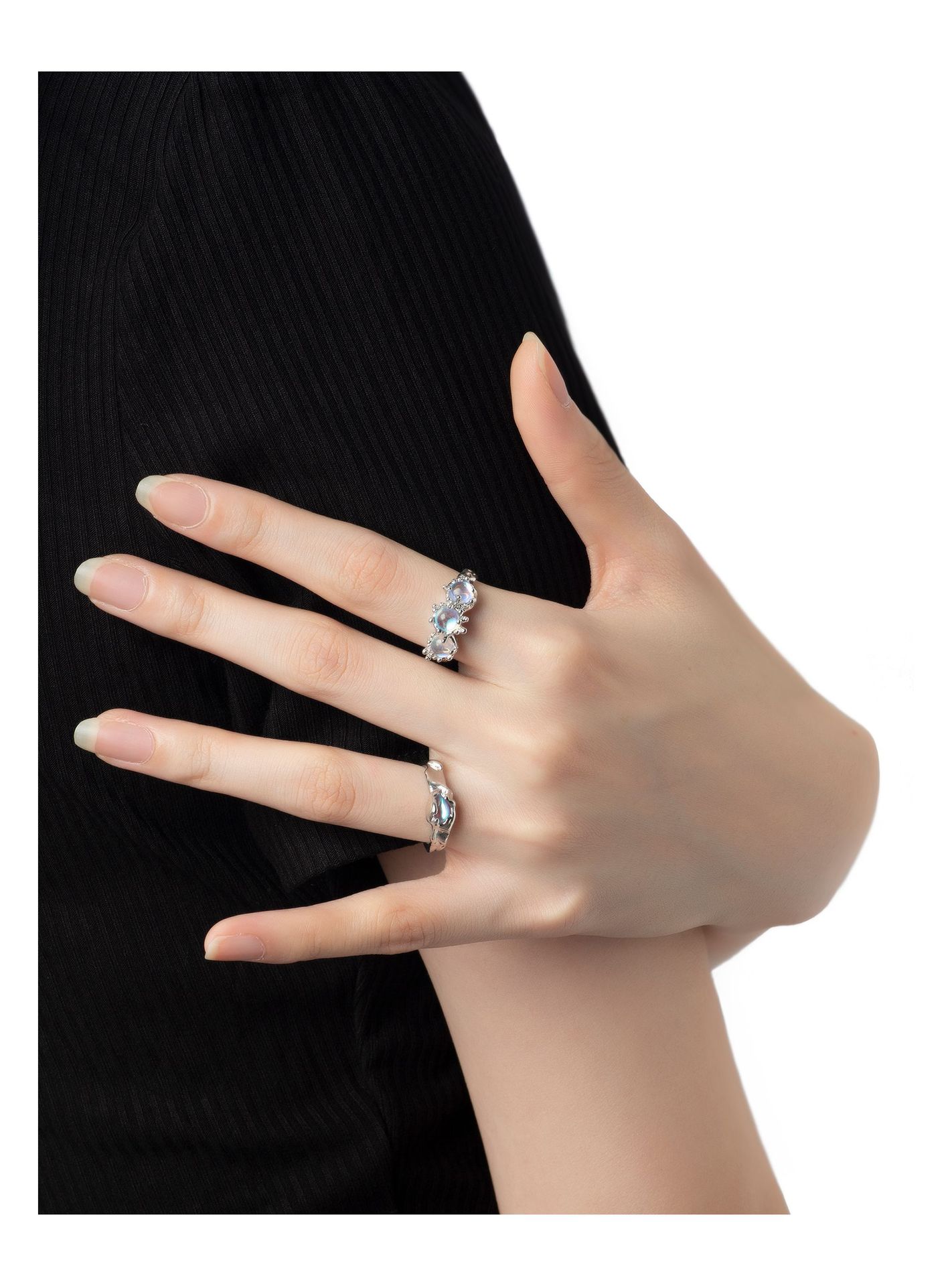 Fashion Geometric Copper Plating Artificial Gemstones Rings 1 Piece