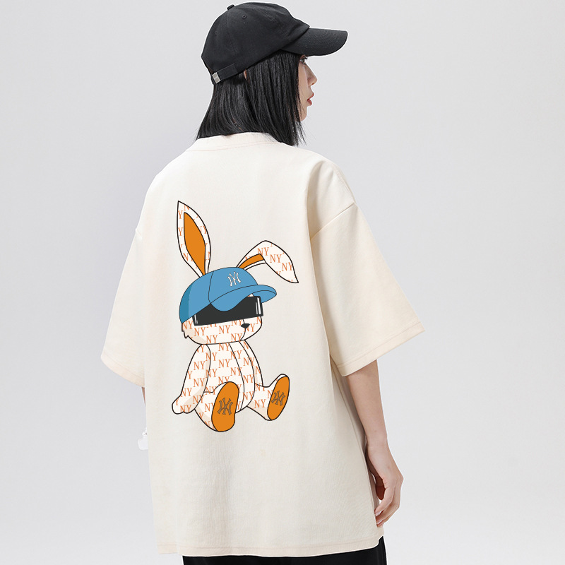 Mfmlbny Men and Women Couple Sports Round Neck Rabbit Short-Sleeved T-Shirt 23 Spring and Summer Mlb Casual Versatile T-Shirt Trendy Mfmlbny Men and Women Couple Sports Round Neck Rabbit Short-Sleeved T-Shirt 23 Spring and Summer Mlb Casual Versatile T-Shirt Trendy