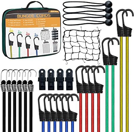 30개 가방 수하물 로프 세트, 검정색