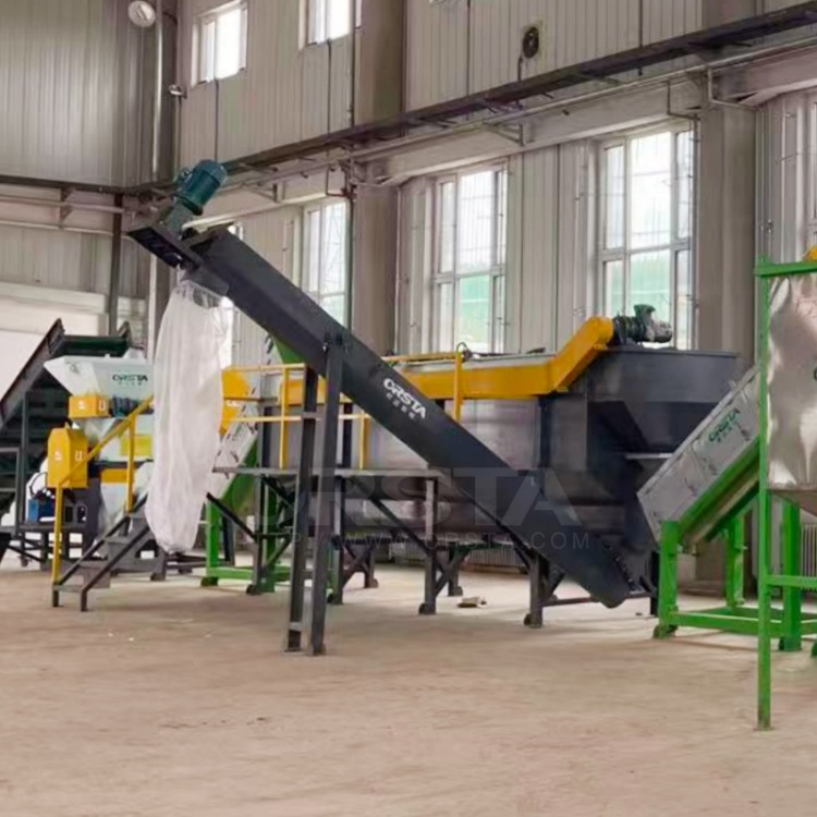 供应固废塑料垃圾桶处置造粒机，HDPE塑料桶造粒清洗设备