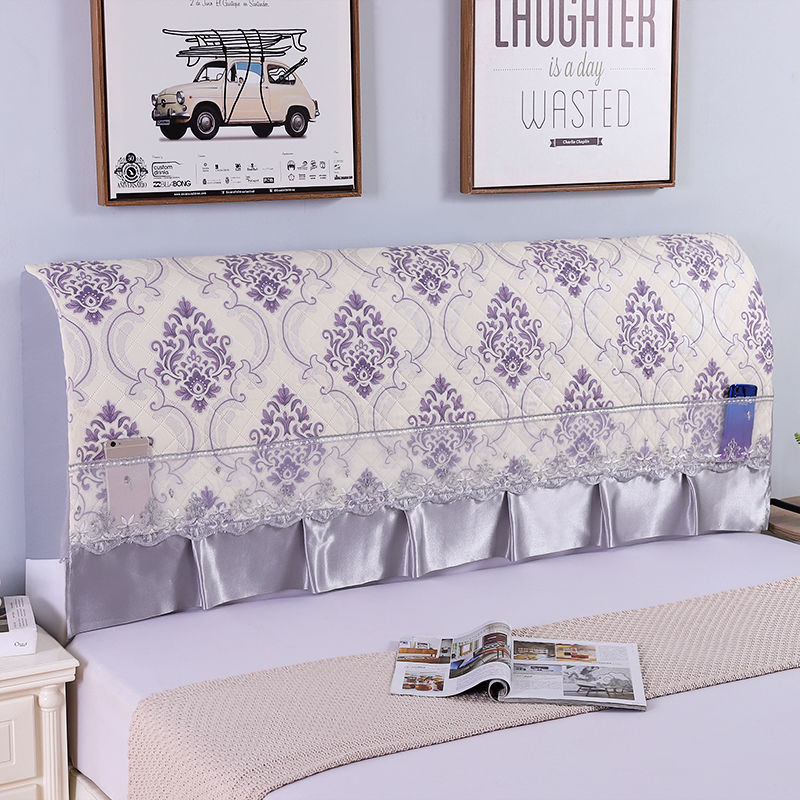 Simple All-Inclusive Bedside Cover Quilted Cover European Style Dust Cover Half-Pack Simple Modern Protective Cover