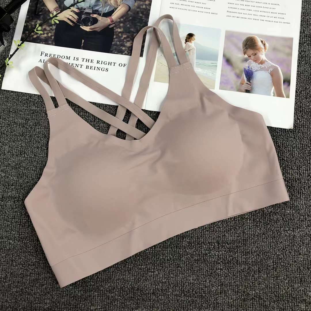 Nueva taza de látex sin costura alta calidad belleza la espalda las mujeres chaleco inalámbrico yoga sujetador ropa interior al por mayor