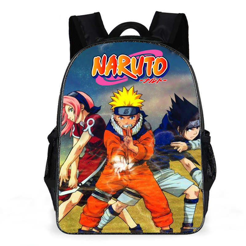 欧美火影忍者周边鸣人佐助小学生书包naruto卡通动漫双肩背包