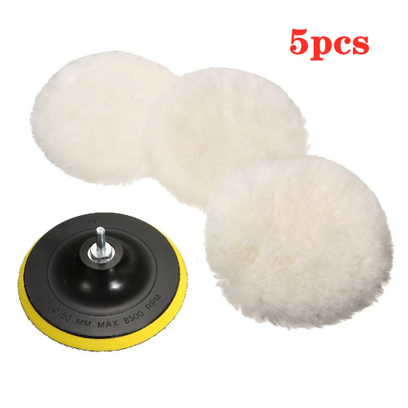厂家供应3/7寸5pcs汽车美容打蜡抛光盘划痕修复工具