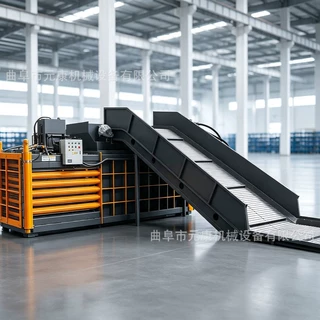 全自动卧式液压打包机卧式废纸箱塑料瓶打包机小型塑料薄膜打包机