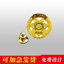 金属徽章定制logo锌合金烤漆珐琅校徽班徽企业司徽勋章奖章纪念品