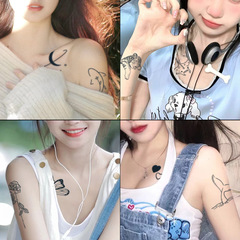 草本紋身貼防水女持久可愛卡通小圖鎖骨手臂蝴蝶貼紙不反光半永久