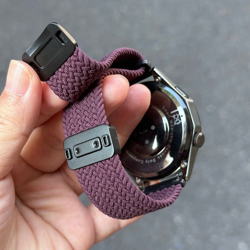 适用华为GT5/4尼龙磁吸扣22mm弹力编织表带watch3Pro荣耀46MM夏季|undefined