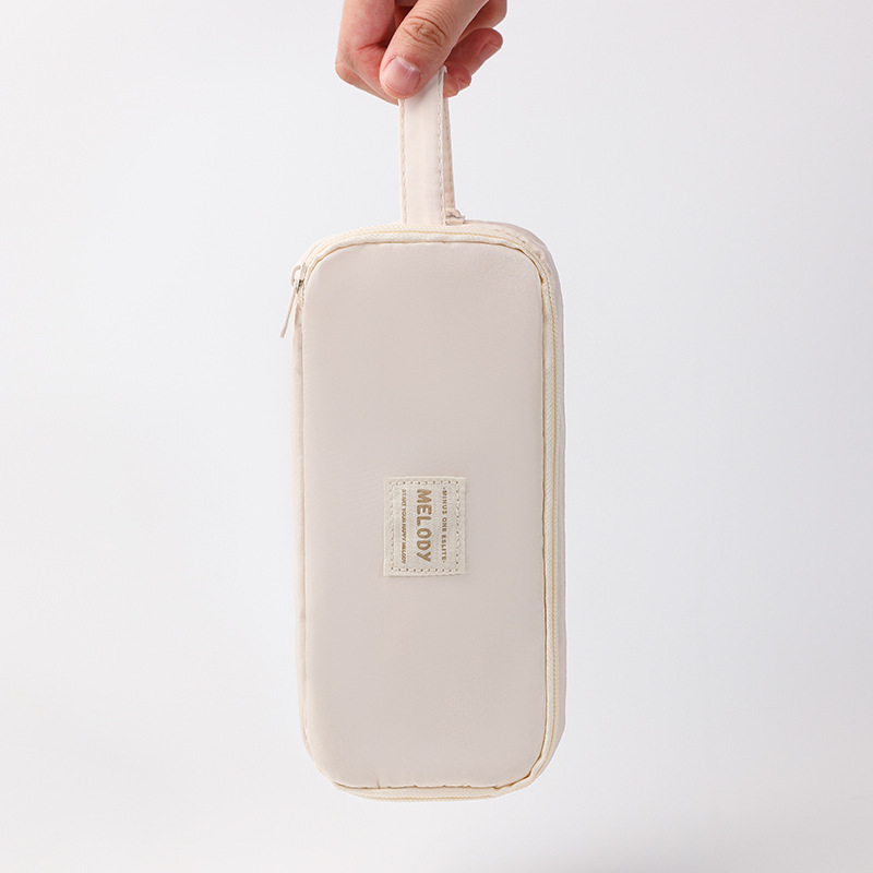 大容量手提筆袋簡約ins便攜多層文具收納袋中學生小眾百搭鉛筆盒