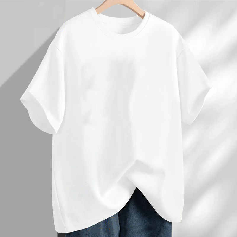 Strawberry Bear impresión versátil comercio exterior ins2026 camiseta de cuello redondo de manga corta camiseta casuales blanco T pareja