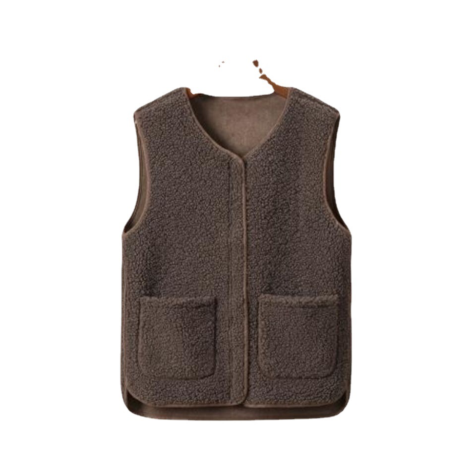 Chaleco de las mujeres nuevo Estilo Chaleco de piel bereber polar estilo coreano Otoño e Invierno versátil chaleco image 6