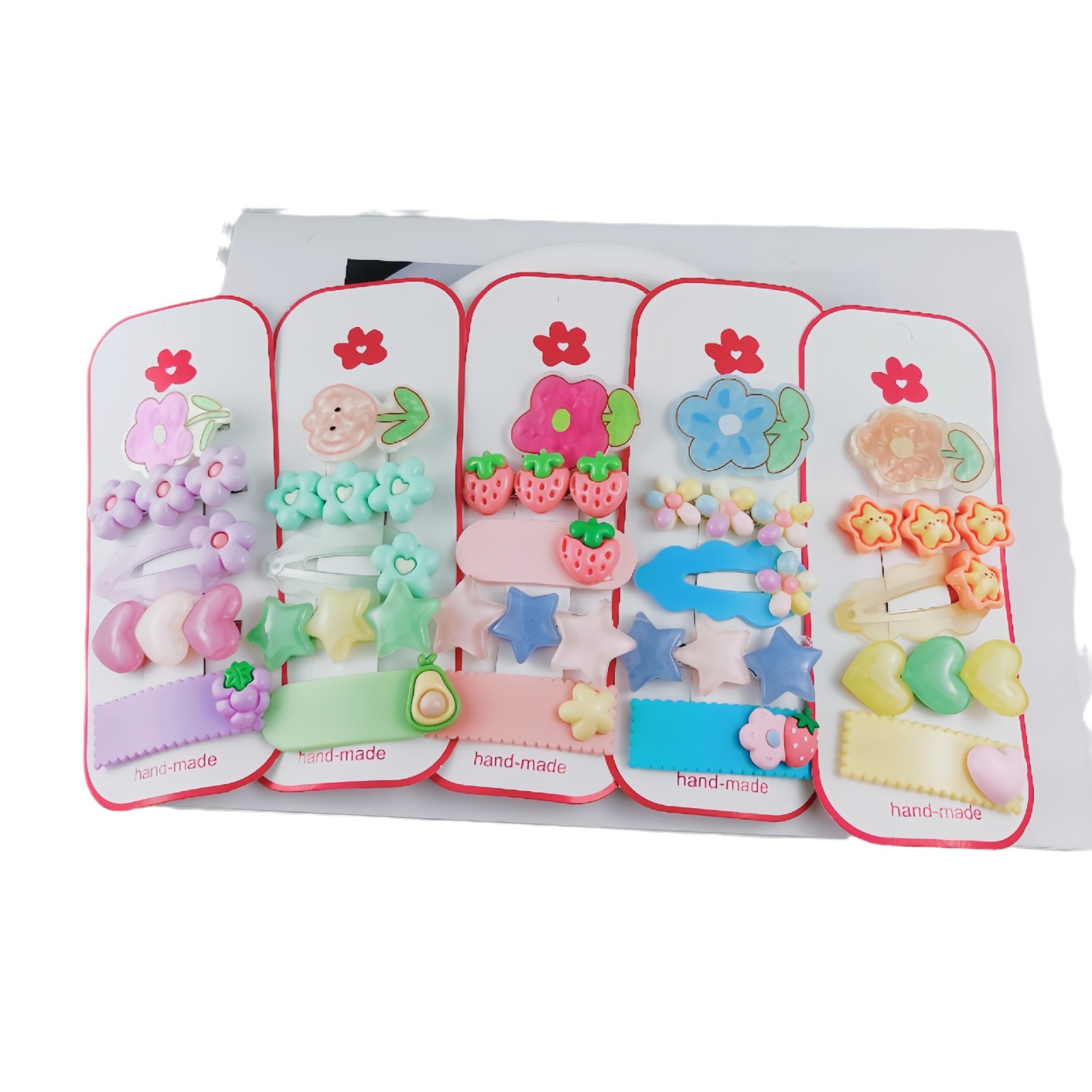 Clipper de cabello para niños acrílico flores tarjeta de cabello de dopamina niñas fresa clipper de cabello para niñas frises clipbb chaqueta