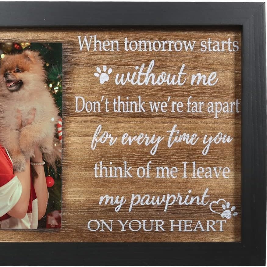 Marco DE FOTOS conmemorativo de mascotas de madera transfronterizo de Amazon