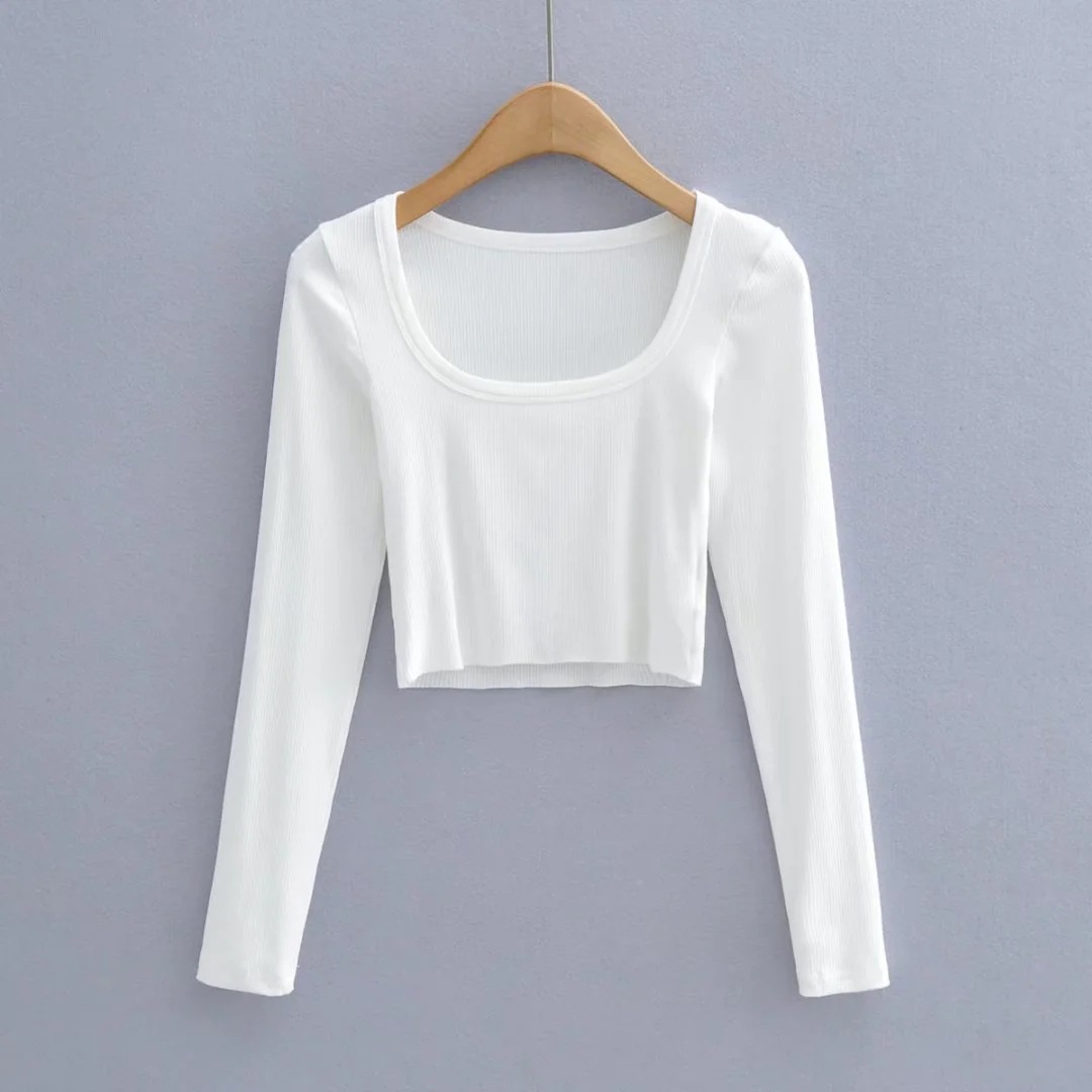 Women's T-shirt Long Sleeve T-shirts Sexy Solid Color display picture 5