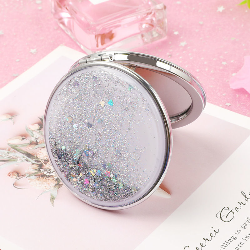 Round shiny silver