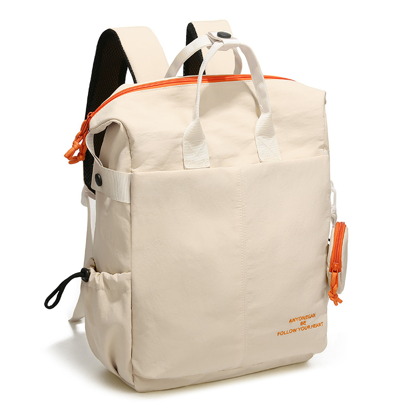 Cross-Border Backpack, Casual and Versatile Nylon Backpack, 2025 New Model, Large Capacity, Lightweight Student School Bag, Handbag