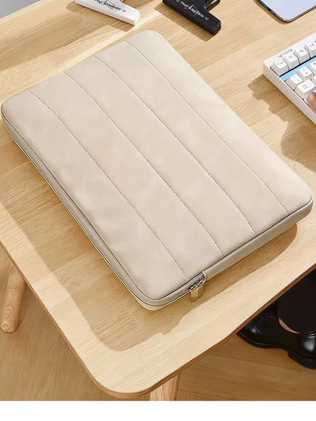 360 ° Air Bag Anti-Seismic Quilted Liner Bag Women's Laptop Bag Wear-Resistant Pu Leather Tablet iPad Protective Bag