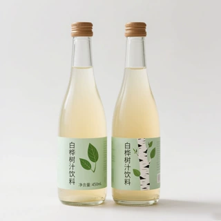 玻璃瓶人参白桦树汁风味饮料人参石斛植物饮品贴牌定制OEM代加工