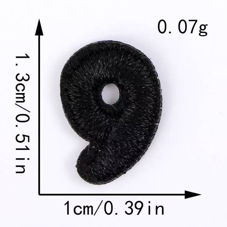 跨境电脑刺绣布贴黑白小数字字母服装辅料补丁贴DIY装饰贴刺绣贴|undefined