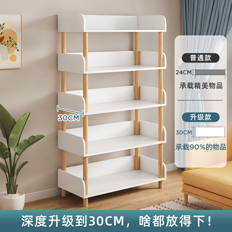 Estante estante de almacenamiento de múltiples capas estante de exhibición sala de estar simple estantería piso dormitorio casa armario