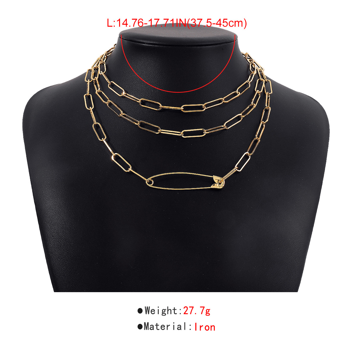 Fashion Geometric Solid Color Iron Layered Womenu0027S Necklace