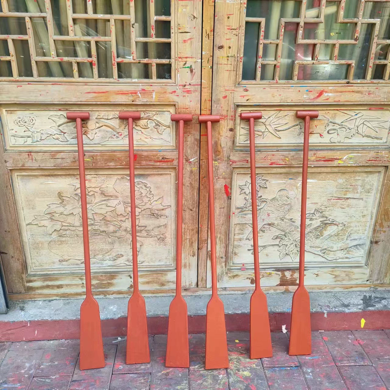 Весло для лодки дракона ручная гребля из древесной массы сцена деревянная лодка дрейфующая лодка детский сад весло руль без весла