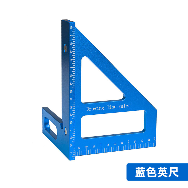 跨境铝合金木工匠测量尺三角尺直角划线定位器公英制单位画线工具|undefined