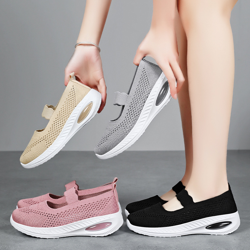 Zapatos de mujer, suela suave, pies no cansados, nuevos zapatos de tela viejos transfronterizos de verano, zapatos de madre cómodos y transpirables para mujer image 5