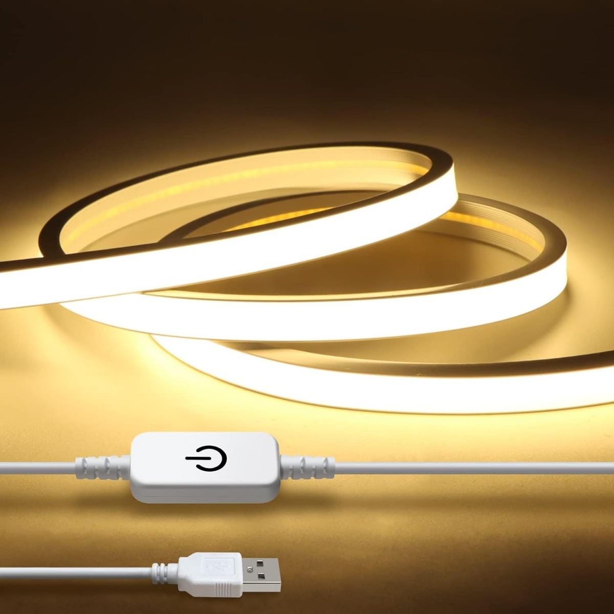 512 lámpara de neón monocromática de 5V, interruptor táctil de control de brillo ajustable de baja tensión 612 correa de neón