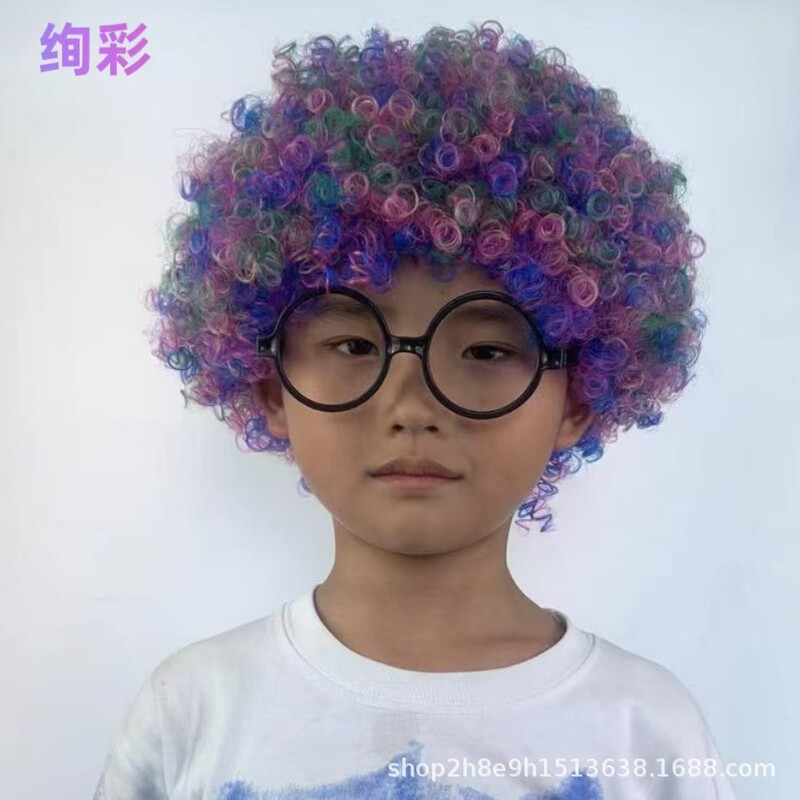 小丑假发爆炸头学校运动会幼儿园活动婚庆节日节目表演材料|undefined