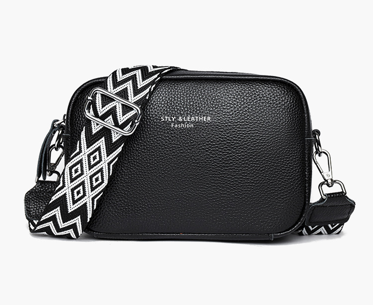 Women's Genuine Leather Crossbody Bag With Wide Strap_voghion.com