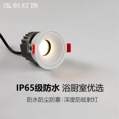 开孔75防雾防潮天花灯IP65酒店卫生间5.5公分嵌入式led防水射灯