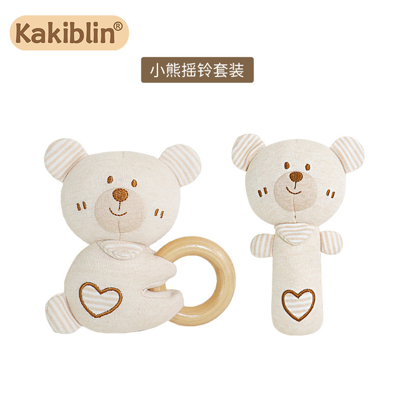 Kakiblin bebé sonajero traje bebé puede morder algodón orgánico recién nacido Luna Llena regalo calmante juguete