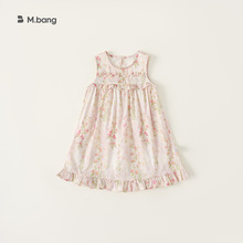 宥宝童装女童碎花连衣裙夏季新款女宝宝无袖背心裙公主裙XQ54016