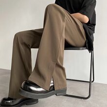2025春秋季新款微喇西裤男青年美式潮流长裤轻商务宽松垂感休闲裤