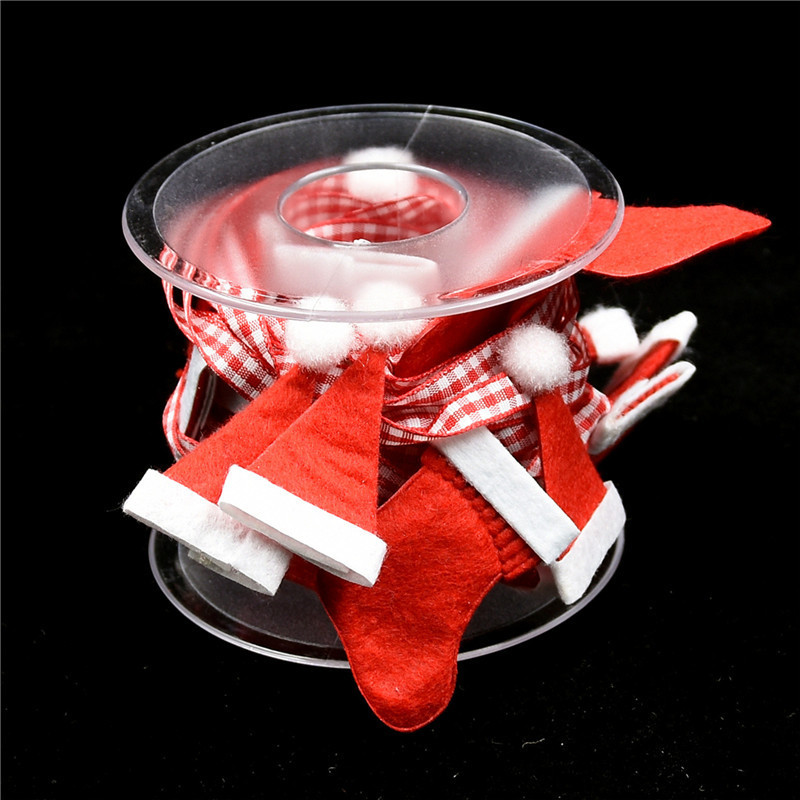 Transfronterizo nueva decoración navideña hecha a mano banda de tejido DIY no tejida calcetines navideños sombreros navideños accesorios banda