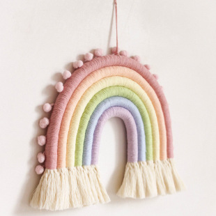 ins Nordic Style Woven Colorful Tapestries Rainbow Wall Hanging Children's Room Decorations Wall Hanging Home Decorations
