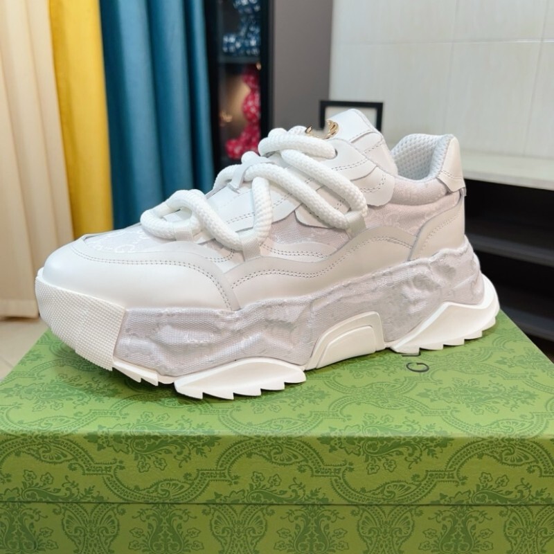 Cross-border Gucci-style popular men's shoes, trendy brand sports casual thick-soled leather waterproof running dad shoes Cross-border Gucci-style popular men's shoes, trendy brand sports casual thick-soled leather waterproof running dad shoes
