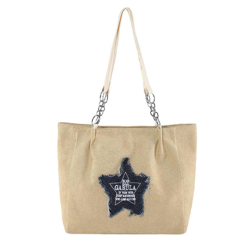 Gran capacidad de transporte 2024 nueva moda extranjera estilo simple personalidad de estrellas de bordes de lana bolso de hombro bolso de peluche de seda